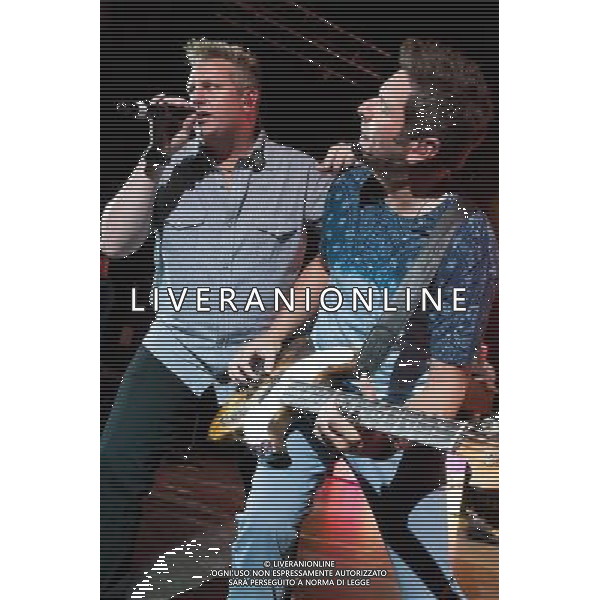 Racall Flats - Gary LeVox (lead vocals), Jay DeMarcus (bass guitar, keyboard, piano, vocals) performing live in concert on their Live \' Loud Tour at the O2 Shepherdâ€™s Bush Empire, London, United Kingdom Date: 10/071023 AG ALDO LIVERANI SAS ONLY ITALY