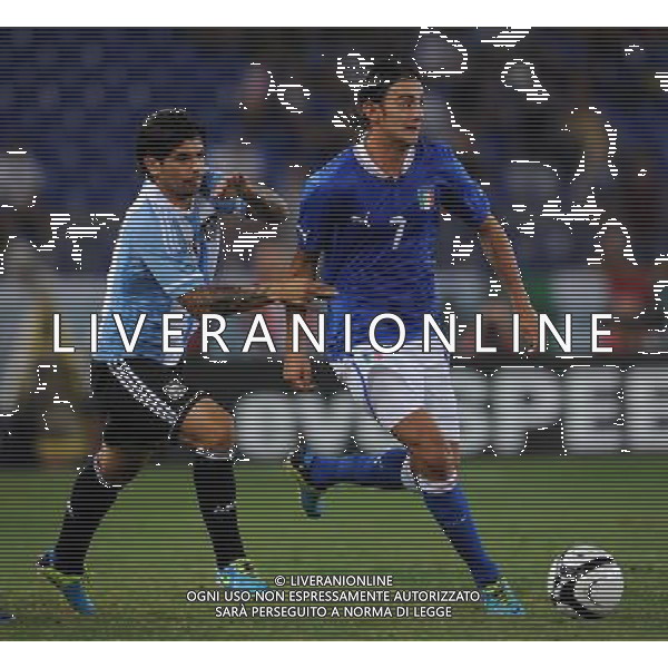 Amichevole FIFA Roma - 14.08.2013 Italia-Argentina Nella Foto:aquilani banega /Ph.Vitez-Ag. Aldo Liverani