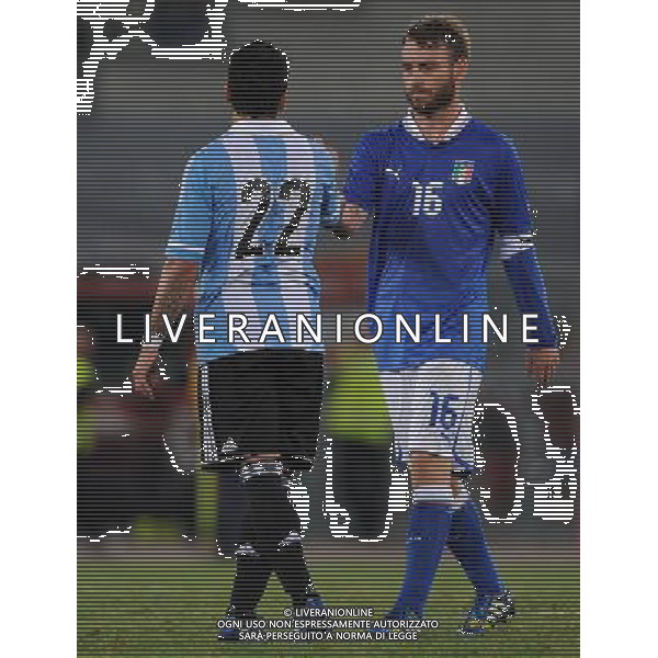 Amichevole FIFA Roma - 14.08.2013 Italia-Argentina Nella Foto:De Rossi Daniele-Lavezzi Ezequiel /Ph.Vitez-Ag. Aldo Liverani