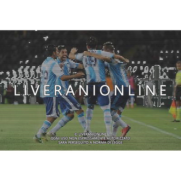 Torino 17-08-2013 TIM Cup - Coppa Italia terzo turno eliminatorio Torino - Pescara nella foto esultanza Pescara dopo il gol propiziato dall\'azione personale di Maniero foto Roberto Garavaglia - ag. Aldo Liverani sas