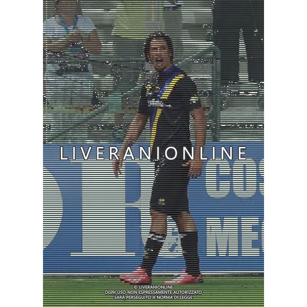 PARMA 17 AGOSTO 2013 / COPPA ITALIA TIM 2013-2014 / PARMA VS LECCE / NELLA FOTO: AMAURI ESULTA DOPO IL GOL DELL\'1-0 / FOTO FRANCESCA SOLI - AGENZIA ALDO LIVERANI SAS