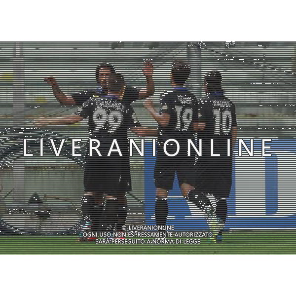 PARMA 17 AGOSTO 2013 / COPPA ITALIA TIM 2013-2014 / PARMA VS LECCE / NELLA FOTO: AMAURI ESULTA DOPO IL GOL DELL\'1-0 / FOTO FRANCESCA SOLI - AGENZIA ALDO LIVERANI SAS