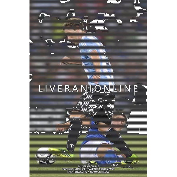 Roma - 14/08/2013 - Stadio Olimpico - Gara Amichevole - Italia vs Argentina - nella foto: Lucas Biglia contrastato da Marco Verratti /Ph. Fabrizio Corradetti - Ag. Aldo Liverani sas