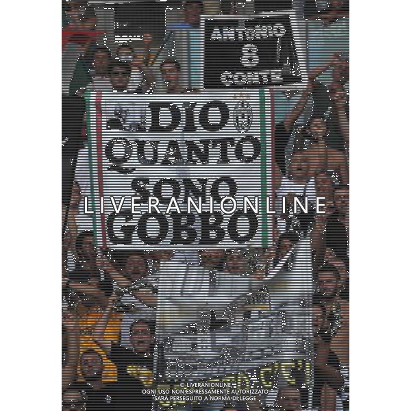 Supercoppa TIM 2013 Torino - 18.08.2013 Juventus-Lazio Nella Foto: striscione tifosi juventus /Ph.Vitez-Ag. Aldo Liverani