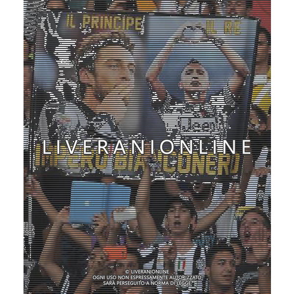 Supercoppa TIM 2013 Torino - 18.08.2013 Juventus-Lazio Nella Foto: striscione tifosi juventus /Ph.Vitez-Ag. Aldo Liverani