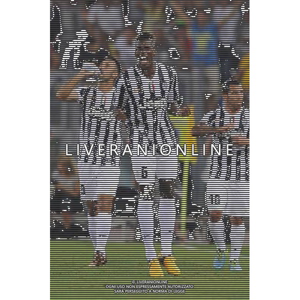 Roma - 18/08/2013 - Stadio Olimpico - Supercoppa TIM 2013-2014 - Juventus vs SS Lazio - nella foto: Paul Pogda esulta dopo il gol /Ph. Fabrizio Corradetti - Ag. Aldo Liverani sas