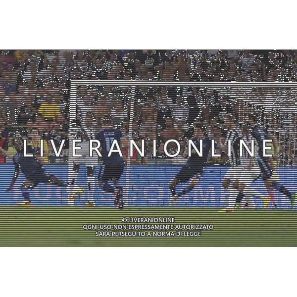 Roma - 18/08/2013 - Stadio Olimpico - Supercoppa TIM 2013-2014 - Juventus vs SS Lazio - nella foto: il gol di paul pogda /Ph. Fabrizio Corradetti - Ag. Aldo Liverani sas