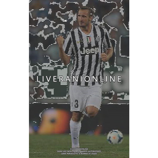 Supercoppa TIM 2013 Torino - 18.08.2013 Juventus-Lazio Nella Foto:chiellini esulta /Ph.Vitez-Ag. Aldo Liverani