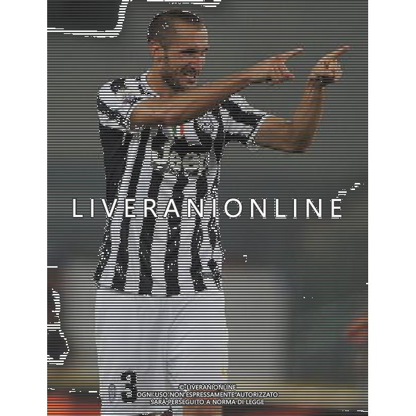 Supercoppa TIM 2013 Torino - 18.08.2013 Juventus-Lazio Nella Foto:chiellini esulta /Ph.Vitez-Ag. Aldo Liverani