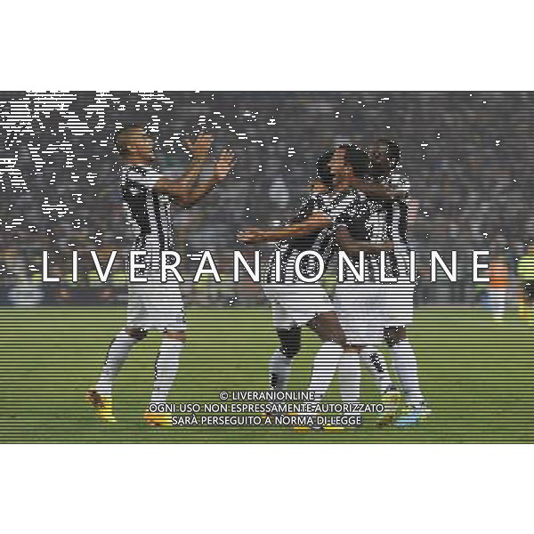 Roma - 18/08/2013 - Stadio Olimpico - Supercoppa TIM 2013-2014 - Juventus vs SS Lazio - nella foto: esultanza di tevez /Ph. Fabrizio Corradetti - Ag. Aldo Liverani sas