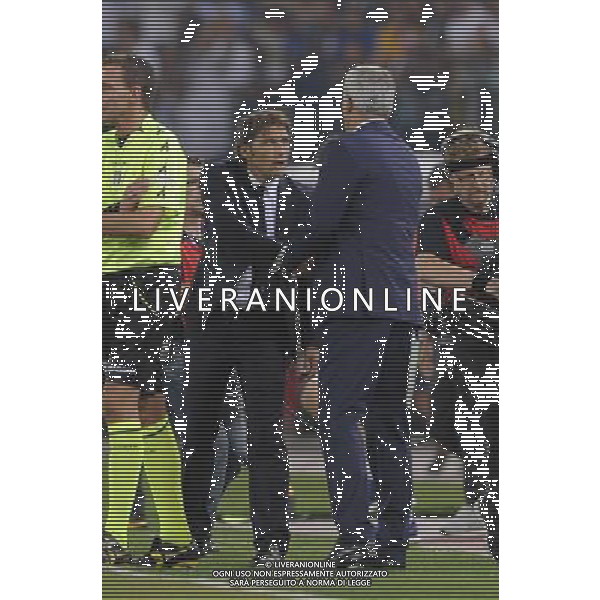 Roma - 18/08/2013 - Stadio Olimpico - Supercoppa TIM 2013-2014 - Juventus vs SS Lazio - nella foto: Antonio Conte saluta Vladimir Petkovic a fine gara /Ph. Fabrizio Corradetti - Ag. Aldo Liverani sas