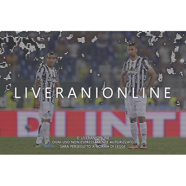 Roma - 18/08/2013 - Stadio Olimpico - Supercoppa TIM 2013-2014 - Juventus vs SS Lazio - nella foto: Carlos Tevez e Mirko Vucinic /Ph. Fabrizio Corradetti - Ag. Aldo Liverani sas