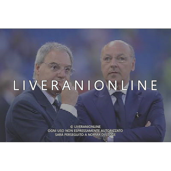 Roma - 18/08/2013 - Stadio Olimpico - Supercoppa TIM 2013-2014 - Juventus vs SS Lazio - nella foto: MAurizio Beretta e Giuseppe Marotta /Ph. Fabrizio Corradetti - Ag. Aldo Liverani sas