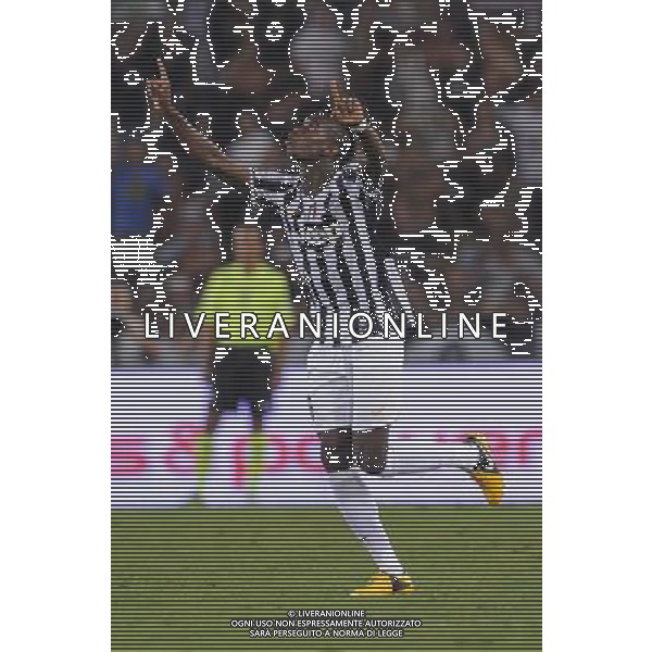 Roma - 18/08/2013 - Stadio Olimpico - Supercoppa TIM 2013-2014 - Juventus vs SS Lazio - nella foto: Paul Pogba esulta dopo il gol /Ph. Fabrizio Corradetti - Ag. Aldo Liverani sas