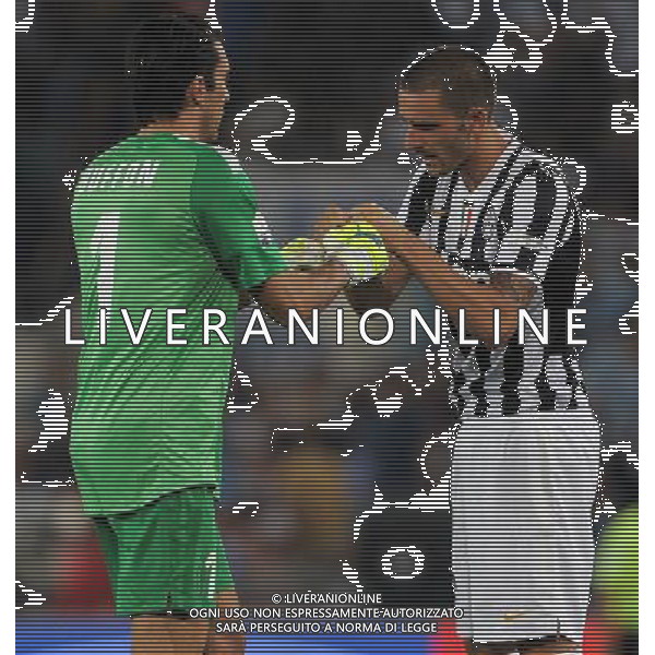 Supercoppa TIM 2013 Torino - 18.08.2013 Juventus-Lazio Nella Foto:Bonucci Leonardo-Buffon Gianluigi /Ph.Vitez-Ag. Aldo Liverani