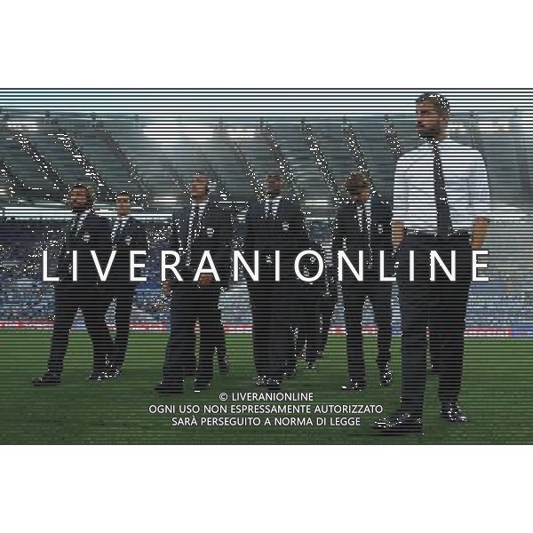 Supercoppa TIM 2013 Torino - 18.08.2013 Juventus-Lazio Nella Foto:Giocatori Juventus prima della partita Pirlo,Padoin,Vidal,Ogbonna,Llorente,Storari /Ph.Vitez-Ag. Aldo Liverani