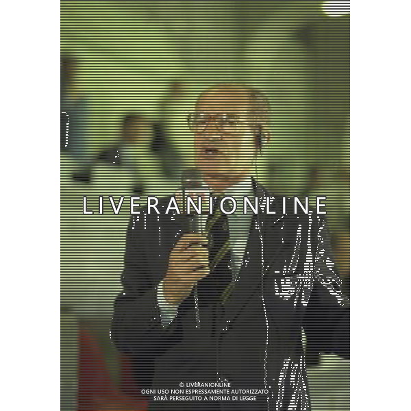 ARCHIVIO LIVERANI NELLA FOTO DANILO SARUGIA GIORNALISTA E TELECRONISTA SPORTIVO AG ALDO LIVERANI SAS