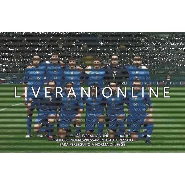 PARMA 13/10/04 QUALIFICAZIONI MONDIALI 2006 ITALIA-BIELORUSSIA NELLA FOTO LA FORMAZIONE DELL\'ITALIA PH GIGI ARCAINI/AG.ALDO LIVERANI