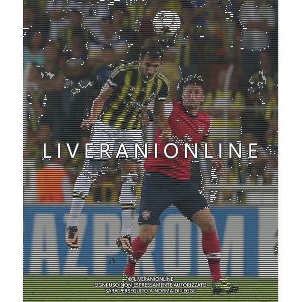 UEFA Chanpions League playoff first leg match between Fenerbahce and Arsenal at Sukru Saracoglu Stadiym in Istanbul, Turkey on august 21, 2013. Pictured: Mehmet Topal of Fenerbahce and Olivier Giroud of Arsenal. LIGA MISTRZOW SEZON 2013/2014 PILKA NOZNA FENERBAHCE ISTAMBUL vs ARSENAL LONDYN FOT.SESKIMPHOTO/NEWSPIX.PL POLAND, TURKEY, GERMANY, AUSTRIA AND UK OUT !!! --- Newspix.pl AG ALDO LIVERANI SAS ONLY ITALY *** Local Caption *** www.newspix.pl mail us: info@newspix.pl call us: 0048 022 23 22 222 --- Polish Picture Agency by Ringier Axel Springer Poland
