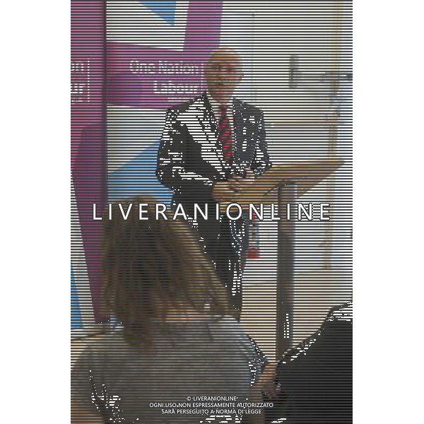 Liam Byrne MP, Labour\'s Shadow Work and Pensions Secretary, giving a keynote speech on controlling spending on social security: DWP under Labour in 2015. London Fashion Centre, Finsbury Park, London. ©PHOTOSHOT/AGENZIA ALDO LIVERANI SAS - ITALY ONLY - EDITORIAL USE ONLY