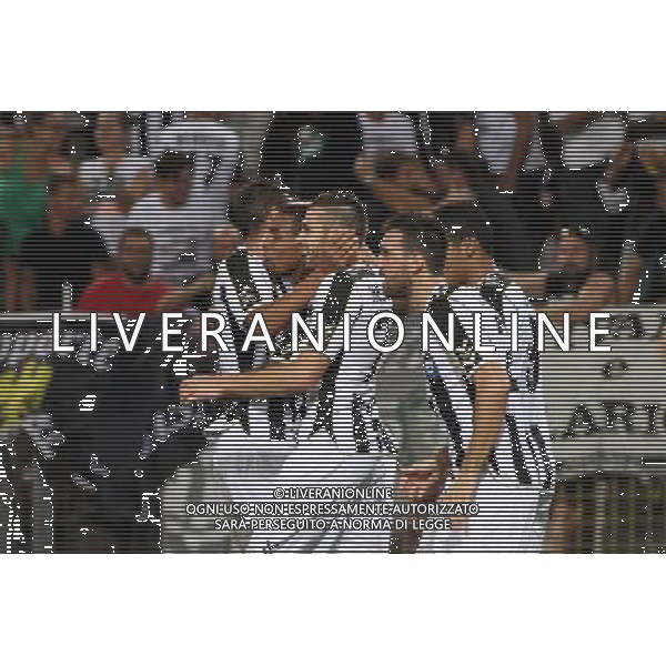 UDINESE - SLOVAN LIBEREC PRELIMINARI COPPA UEFA A TRIESTE 22 AGOSTO 2013 NELLA FOTO ESULTANZA DOPO IL GOL DI GABRIEL SILVA ©GARBUIO/AGENZIA ALDO LIVERANI SAS