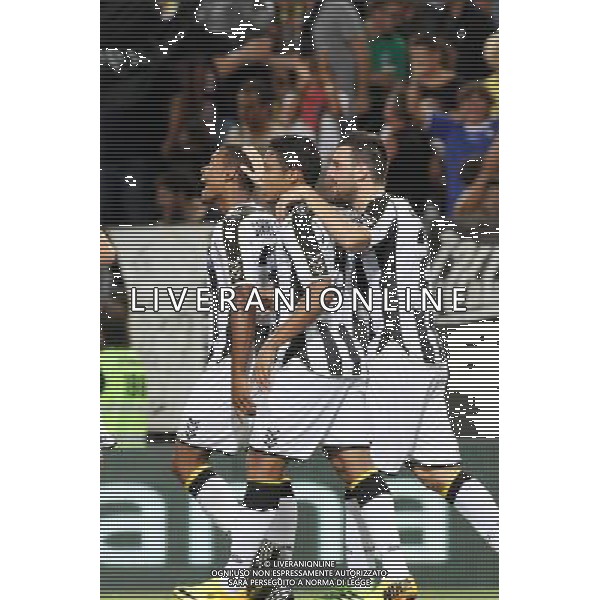 UDINESE - SLOVAN LIBEREC PRELIMINARI COPPA UEFA A TRIESTE 22 AGOSTO 2013 NELLA FOTO ESULTANZA DOPO IL GOL DI GABRIEL SILVA ©GARBUIO/AGENZIA ALDO LIVERANI SAS