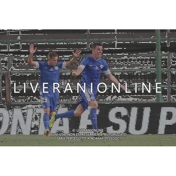 UDINESE - SLOVAN LIBEREC PRELIMINARI COPPA UEFA A TRIESTE 22 AGOSTO 2013 NELLA FOTO ESULTANZA DOPO IL GOL DI KUSNIR ©GARBUIO/AGENZIA ALDO LIVERANI SAS