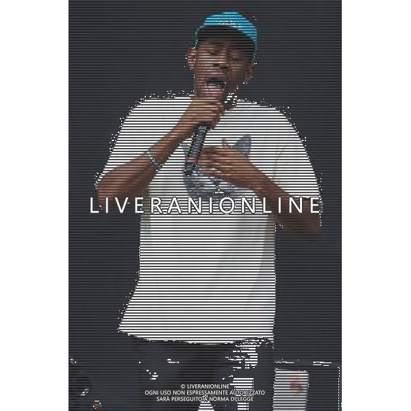 Tyler The Creator performs with EarlWolf at Leeds Festival 2013, Bramham Park, Leeds, England, 25th August 2013. ©PHOTOSHOT/AGENZIA ALDO LIVERANI SAS - ITALY ONLY - EDITORIAL USE ONLY
