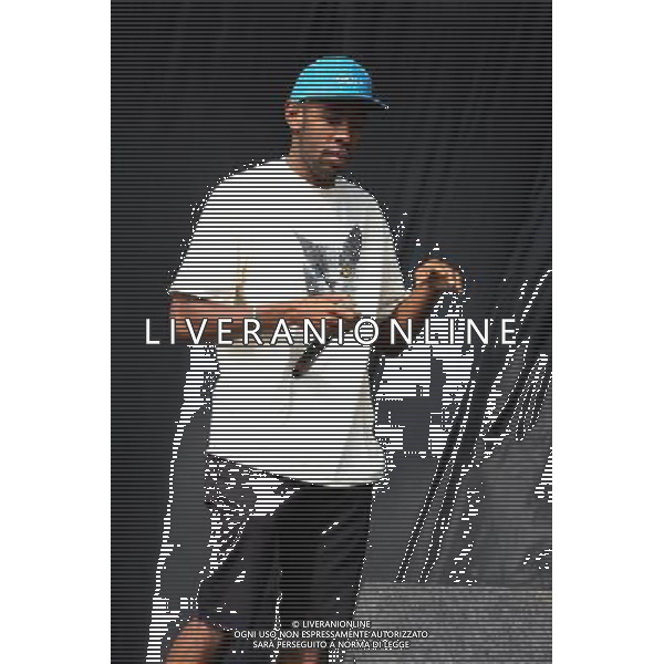 Tyler The Creator performs with EarlWolf at Leeds Festival 2013, Bramham Park, Leeds, England, 25th August 2013. ©PHOTOSHOT/AGENZIA ALDO LIVERANI SAS - ITALY ONLY - EDITORIAL USE ONLY