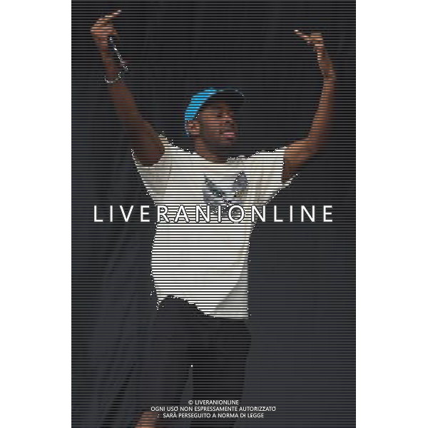 Tyler The Creator performs with EarlWolf at Leeds Festival 2013, Bramham Park, Leeds, England, 25th August 2013. ©PHOTOSHOT/AGENZIA ALDO LIVERANI SAS - ITALY ONLY - EDITORIAL USE ONLY