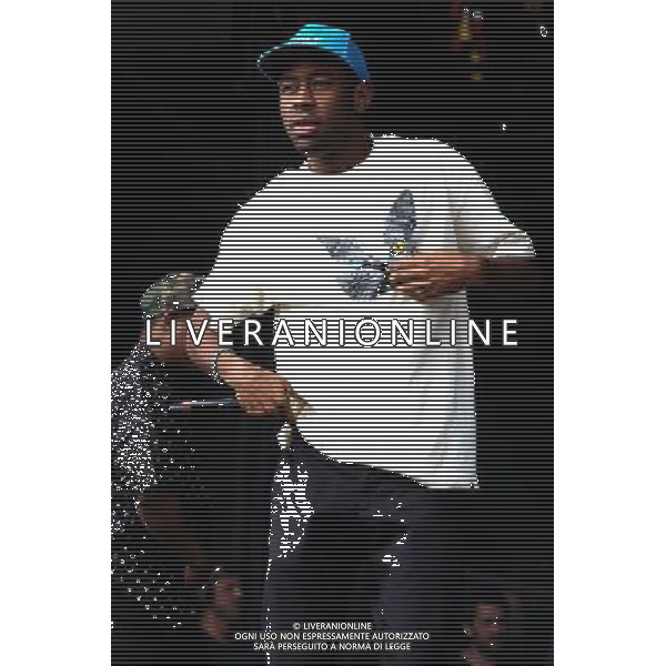 Tyler The Creator performs with EarlWolf at Leeds Festival 2013, Bramham Park, Leeds, England, 25th August 2013. ©PHOTOSHOT/AGENZIA ALDO LIVERANI SAS - ITALY ONLY - EDITORIAL USE ONLY