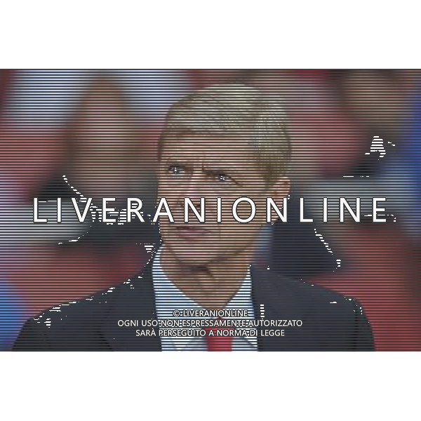  Arsene Wenger before the Champions League qualifier second leg, between Arsenal and Fenerbahce at The Emirates Stadium, London, on Tuesday August 27, 2013. ©photoshot/AGENZIA ALDO LIVERANI SAS - ITALY ONLY - Arsenal vs Fenerbahce gara ritorno Preliminari Champions League all\'Emirates Stadium di Londra, 27 Agosto, 2013.