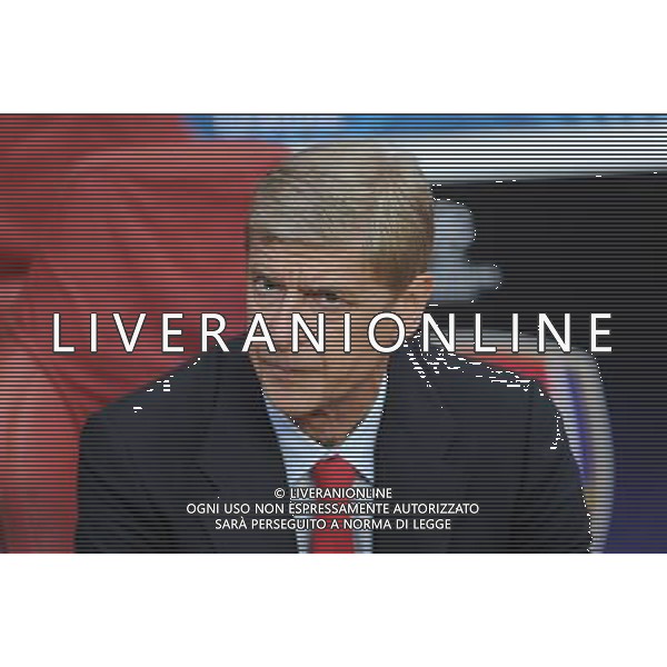  Arsene Wenger before the Champions League qualifier second leg, between Arsenal and Fenerbahce at The Emirates Stadium, London, on Tuesday August 27, 2013. ©photoshot/AGENZIA ALDO LIVERANI SAS - ITALY ONLY - Arsenal vs Fenerbahce gara ritorno Preliminari Champions League all\'Emirates Stadium di Londra, 27 Agosto, 2013.