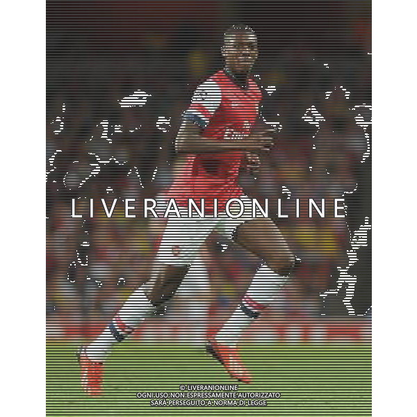  Yaya Sanogo playing in the Champions League qualifier second leg, between Arsenal and Fenerbahce at The Emirates Stadium, London, on Tuesday August 27, 2013. ©photoshot/AGENZIA ALDO LIVERANI SAS - ITALY ONLY - Arsenal vs Fenerbahce gara ritorno Preliminari Champions League all\'Emirates Stadium di Londra, 27 Agosto, 2013.