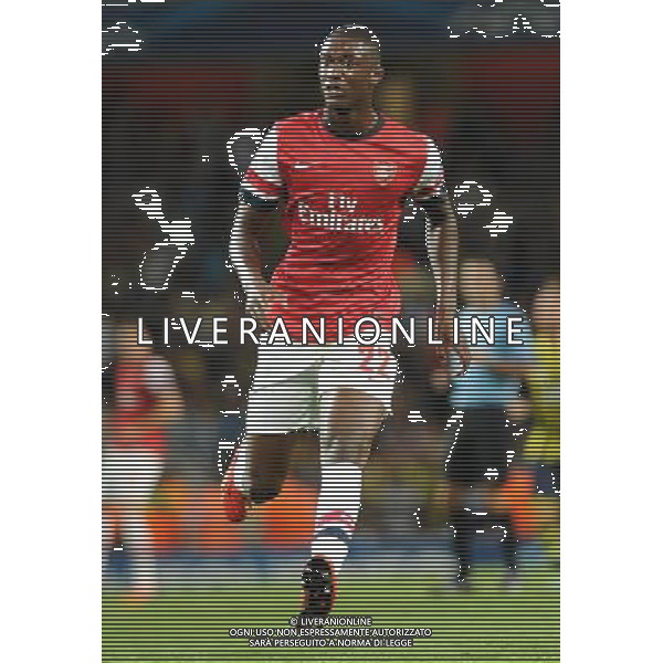  Yaya Sanogo playing in the Champions League qualifier second leg, between Arsenal and Fenerbahce at The Emirates Stadium, London, on Tuesday August 27, 2013. ©photoshot/AGENZIA ALDO LIVERANI SAS - ITALY ONLY - Arsenal vs Fenerbahce gara ritorno Preliminari Champions League all\'Emirates Stadium di Londra, 27 Agosto, 2013.