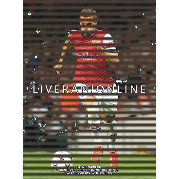  Lukas Podolski playing in the Champions League qualifier second leg, between Arsenal and Fenerbahce at The Emirates Stadium, London, on Tuesday August 27, 2013. 