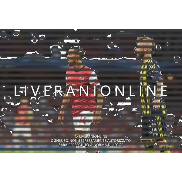  Theo Walcott playing in the Champions League qualifier second leg, between Arsenal and Fenerbahce at The Emirates Stadium, London, on Tuesday August 27, 2013. 