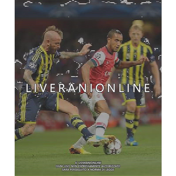  Theo Walcott playing in the Champions League qualifier second leg, between Arsenal and Fenerbahce at The Emirates Stadium, London, on Tuesday August 27, 2013. 