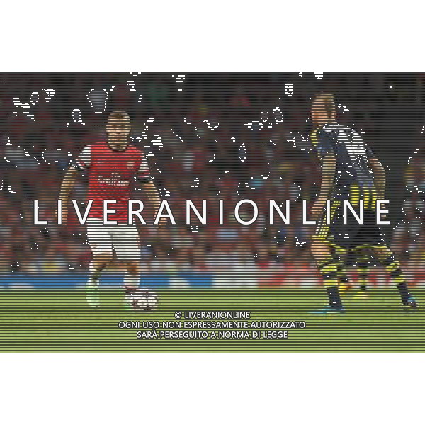  Jack Wilshire playing in the Champions League qualifier second leg, between Arsenal and Fenerbahce at The Emirates Stadium, London, on Tuesday August 27, 2013. 