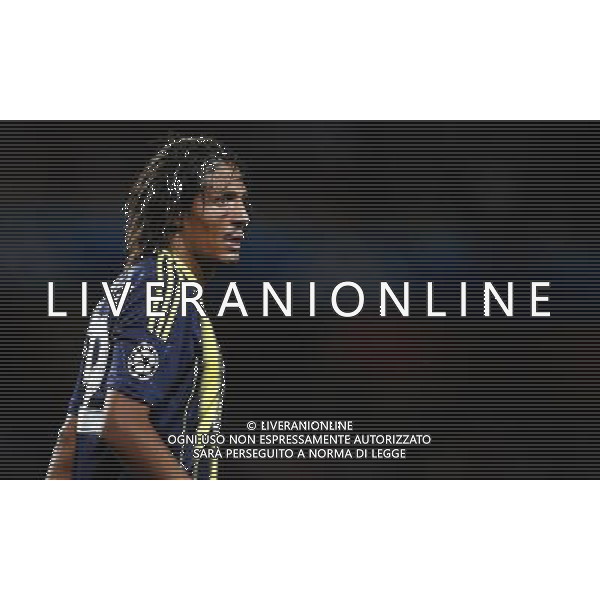 (130828) -- LONDON, Aug. 28, 2013 () -- Bruno Alves of Fenerbahce looks on during the UEFA Champions League Play-off Round Second leg match between Arsenal FC and Fenerbahce SK at Emirates Stadium in London, Britain on Aug. 27, 2013. Arsenal won 2-0 in this match. Arsenal defeated Fenerbahce with a 5-0 in aggregate to reach the Champions League for the 16th consecutive year.(/Wang Lili)
