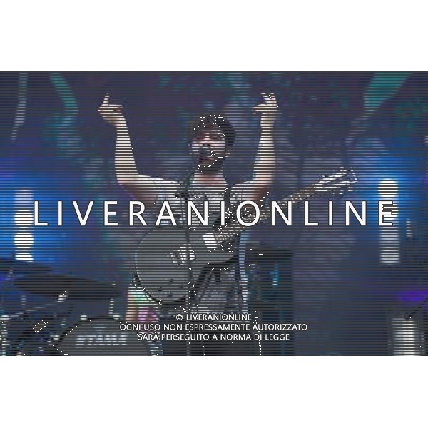 Foals perform on the Main Stage at Leeds Festival, Bramham Park, Leeds, UK on 25th August 2013. Shown here Yannis Philippakis (lead vocals and guitar) ©photoshot/AGENZIA ALDO LIVERANI SAS - ITALY ONLY - EDITORIAL USE ONLY