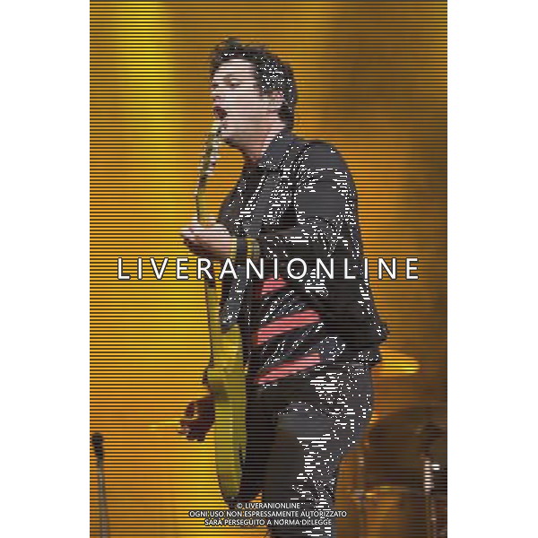 Green Day perform on the Main Stage at Leeds Festival, Bramham Park, Leeds, UK on 24th August 2013. Shown here Billie Joe Armstrong (lead vocals and guitar) ©photoshot/AGENZIA ALDO LIVERANI SAS - ITALY ONLY - EDITORIAL USE ONLY