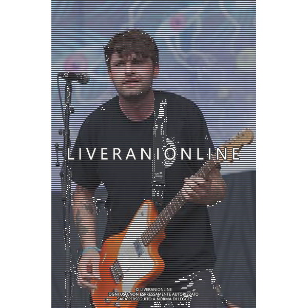 Lower Than Atlantis perform on the Main Stage at Leeds Festival, Bramham Park, Leeds, UK on 25th August 2013 ©photoshot/AGENZIA ALDO LIVERANI SAS - ITALY ONLY - EDITORIAL USE ONLY