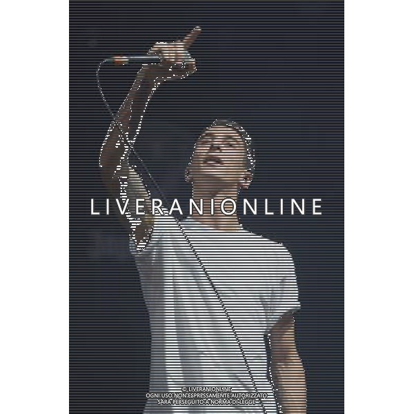 Modestep perform on the Radio 1/NME Stage at Leeds Festival, Bramham Park, Leeds, UK on 25th August 2013. Shown here Josh Friend ©photoshot/AGENZIA ALDO LIVERANI SAS - ITALY ONLY - EDITORIAL USE ONLY