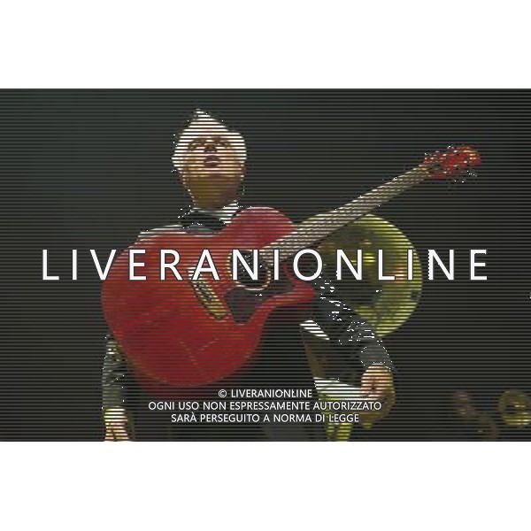 David Byrne (of Talking Heads fame) performs songs with St. Vincent (Annie Erin Clark) from their Love This Giant album at The Roundhouse, Chalk Farm/London, England, UK on 27th August 2013. Pictured: David Byrne. ©photoshot/AGENZIA ALDO LIVERANI SAS - ITALY ONLY - EDITORIAL USE ONLY