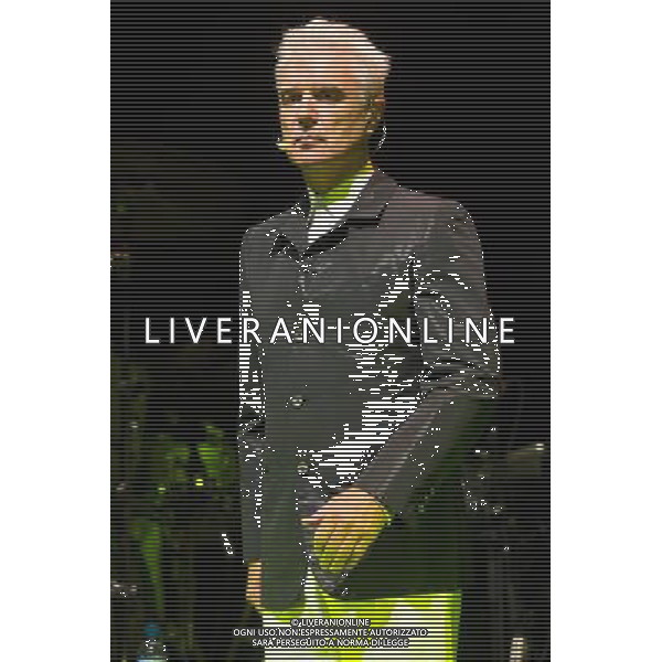 David Byrne (of Talking Heads fame) performs songs with St. Vincent (Annie Erin Clark) from their Love This Giant album at The Roundhouse, Chalk Farm/London, England, UK on 27th August 2013. Pictured: David Byrne. ©photoshot/AGENZIA ALDO LIVERANI SAS - ITALY ONLY - EDITORIAL USE ONLY