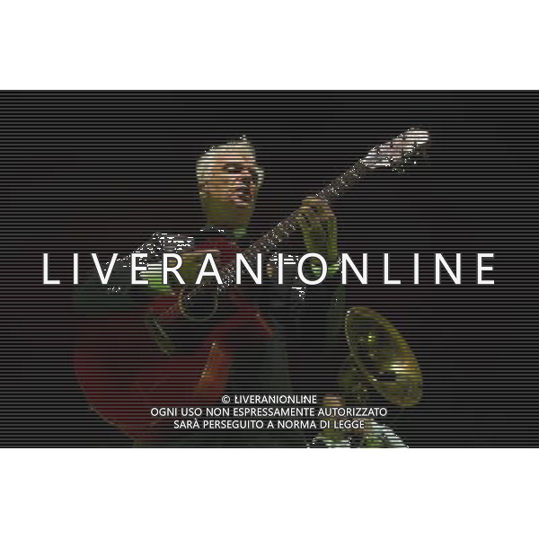David Byrne (of Talking Heads fame) performs songs with St. Vincent (Annie Erin Clark) from their Love This Giant album at The Roundhouse, Chalk Farm/London, England, UK on 27th August 2013. Pictured: David Byrne. ©photoshot/AGENZIA ALDO LIVERANI SAS - ITALY ONLY - EDITORIAL USE ONLY