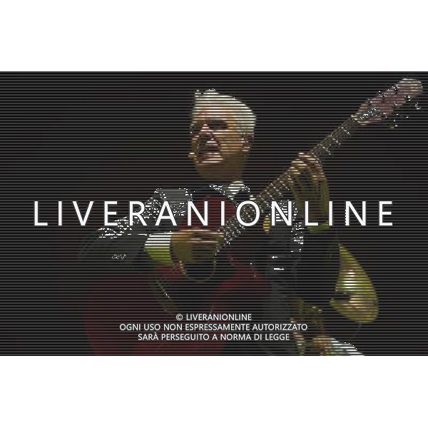 David Byrne (of Talking Heads fame) performs songs with St. Vincent (Annie Erin Clark) from their Love This Giant album at The Roundhouse, Chalk Farm/London, England, UK on 27th August 2013. Pictured: David Byrne. ©photoshot/AGENZIA ALDO LIVERANI SAS - ITALY ONLY - EDITORIAL USE ONLY