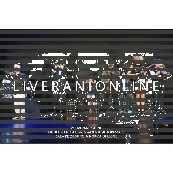David Byrne (of Talking Heads fame) performs songs with St. Vincent (Annie Erin Clark) from their Love This Giant album at The Roundhouse, Chalk Farm/London, England, UK on 27th August 2013. ©photoshot/AGENZIA ALDO LIVERANI SAS - ITALY ONLY - EDITORIAL USE ONLY