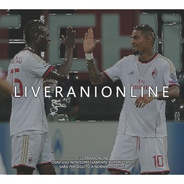 UEFA Champions League 2013/2014 Spareggi Ritorno Milano - 28.08.2013 Milan-PSV Eindhoven Nella Foto:boateng esulta con balotelli /Ph.Vitez-Ag. Aldo Liverani
